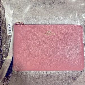 Coach mauve/rose wristlet